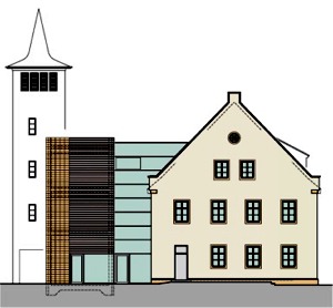 Umbau Altes Rathaus - Nordansicht