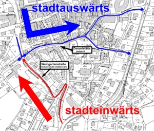 Verkehrsversuch 1 Weingartenstra�e