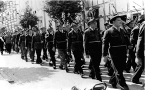 Sch�tzenzug in der Niedernstra�e 1952