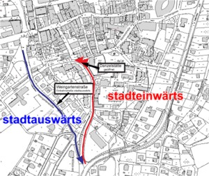 Verkehrsversuch 2 Weingartenstra�e